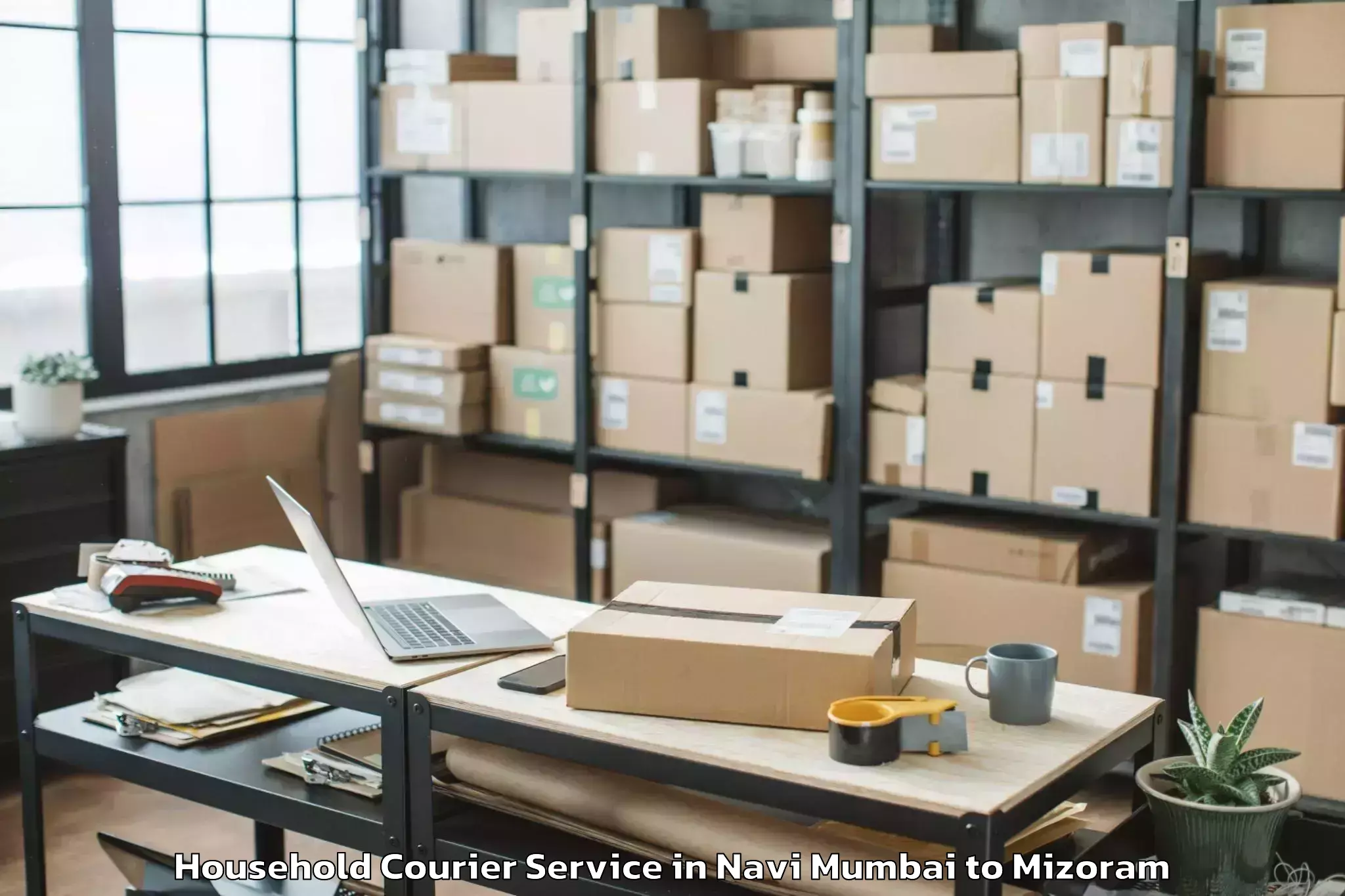 Top Navi Mumbai to Aibawk Household Courier Available